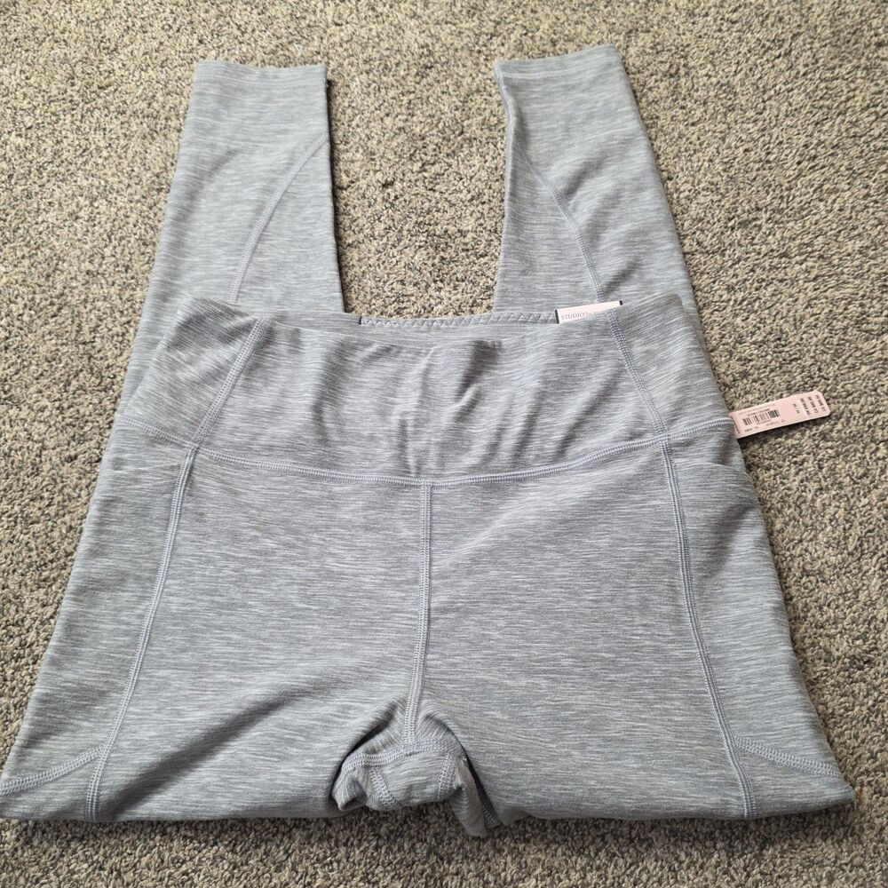NWT Victoria's Secret Studio 7/8 Leggings Size Medium Gray High Rise Stretch